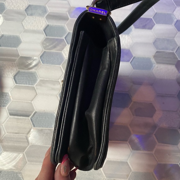 Chanel medium calf leather black Le Boy Bag gold hardware - Picture 7 of 9